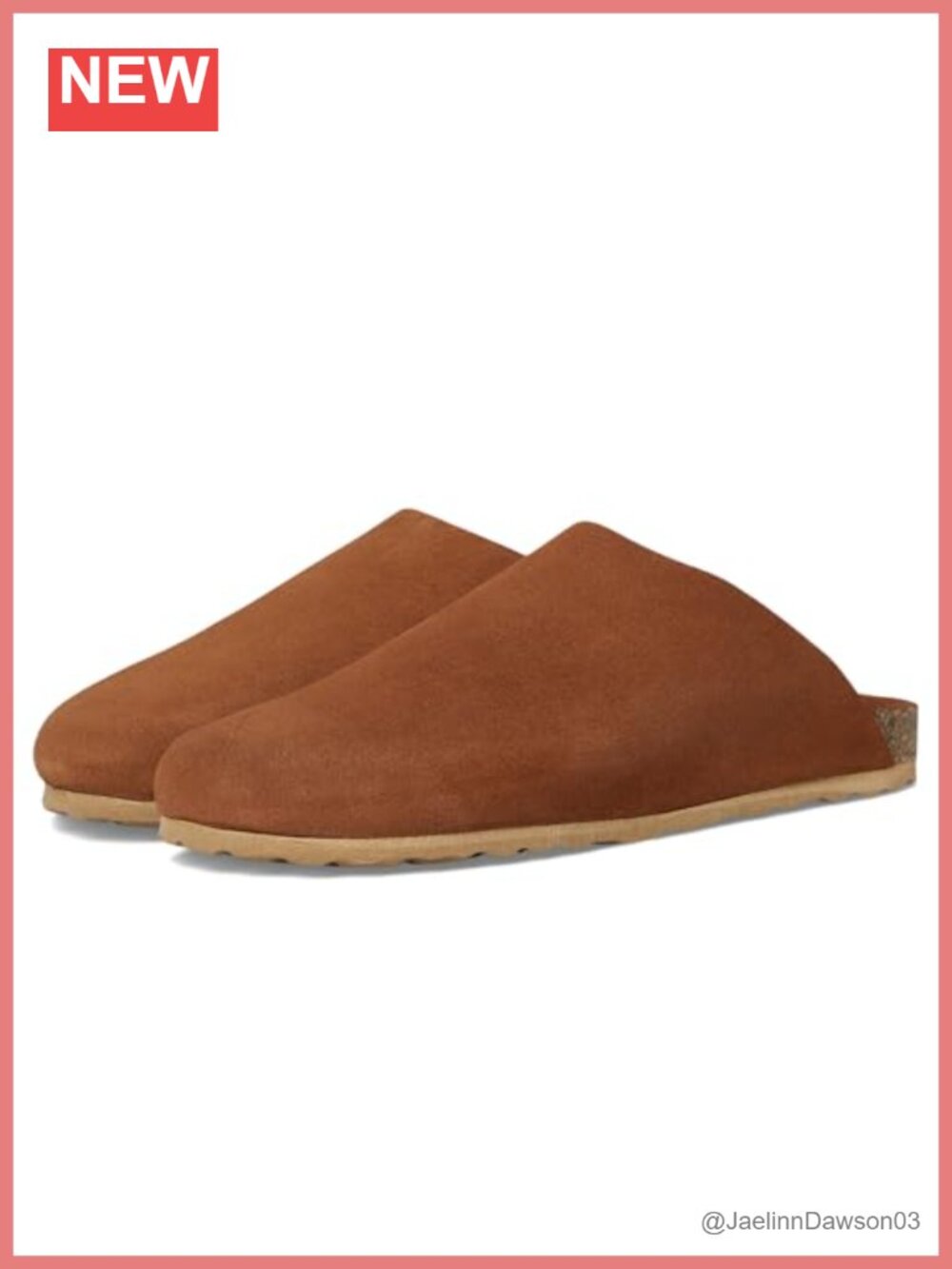 Suede Molded Footbed Mule Slip-On Closed Toe Flat